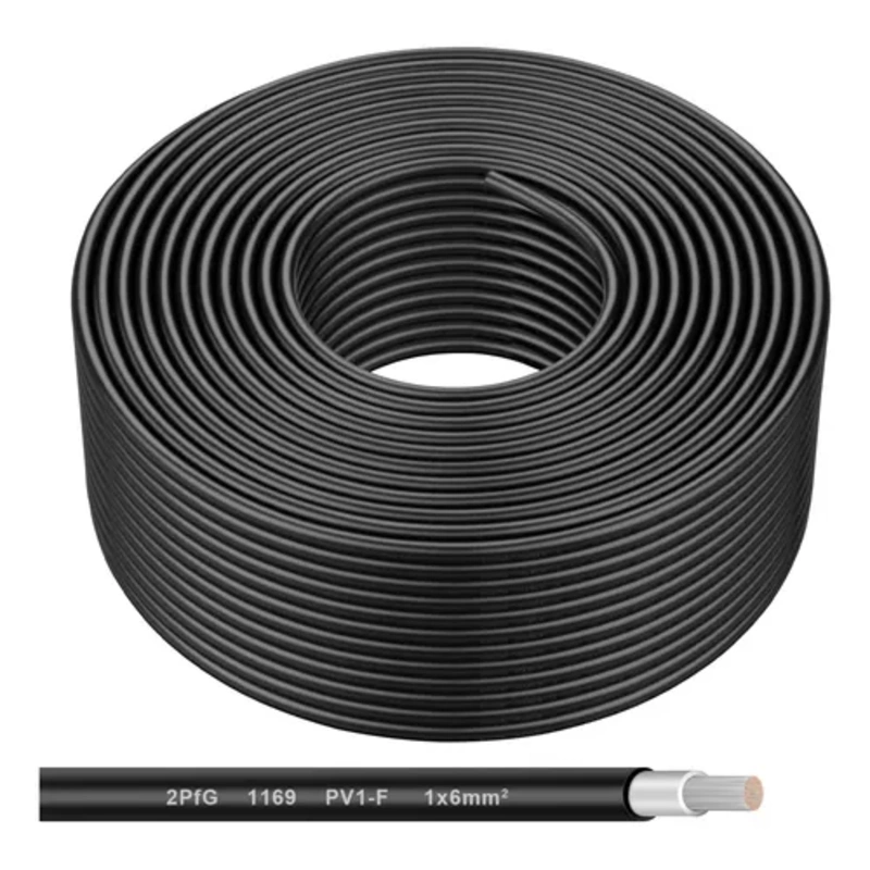 Cable negro PV 4mm² CU flexible 1x4.0mm²